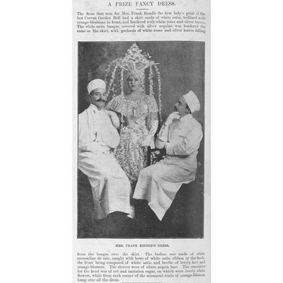 LONDON Preis Kostüm auf dem Covent Garden Ball - Antikdruck 1894