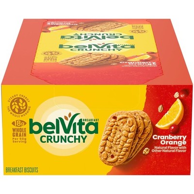 belVita Cranberry Orange Breakfast Biscuits, 8 Packs (4 4 Count (Pack of 8) 