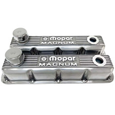 Nos Mopar Magnum Valve Cover Set 5.2l 5.9l V8 - Polished Classic Finned