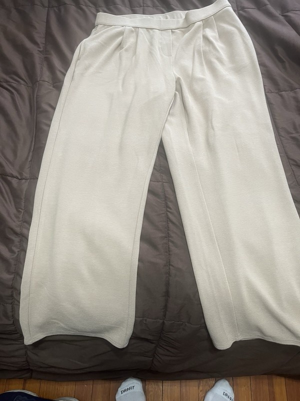 J Jill Wearever Collection Women’s Tan Pants Elastic Waist Size M Petit. Mint