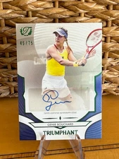 R1025 2025 Topps Triumphant Tennis Blue Auto /75 Genie Bourchard