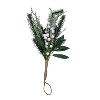 KüNstlicher Tannenzweig Mit Beeren Zum AufhäNgen GrüN/Weiß Ca. 39 Cm Weihnachten