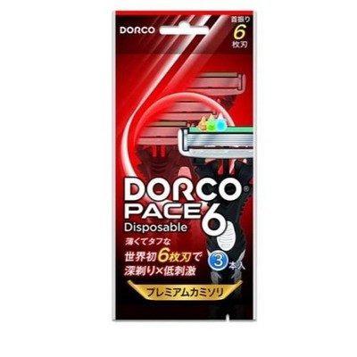 [Dorco] [6-Blade Pivoting] [3pcs] PACE6 Razor SXA100