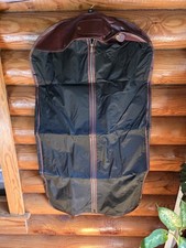Vintage Sears Garment Travel Bag Black & Burgundy Full Zip