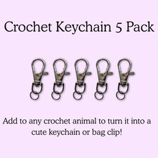 Amigurumi Keychain/Bag Clip 5 Pack
