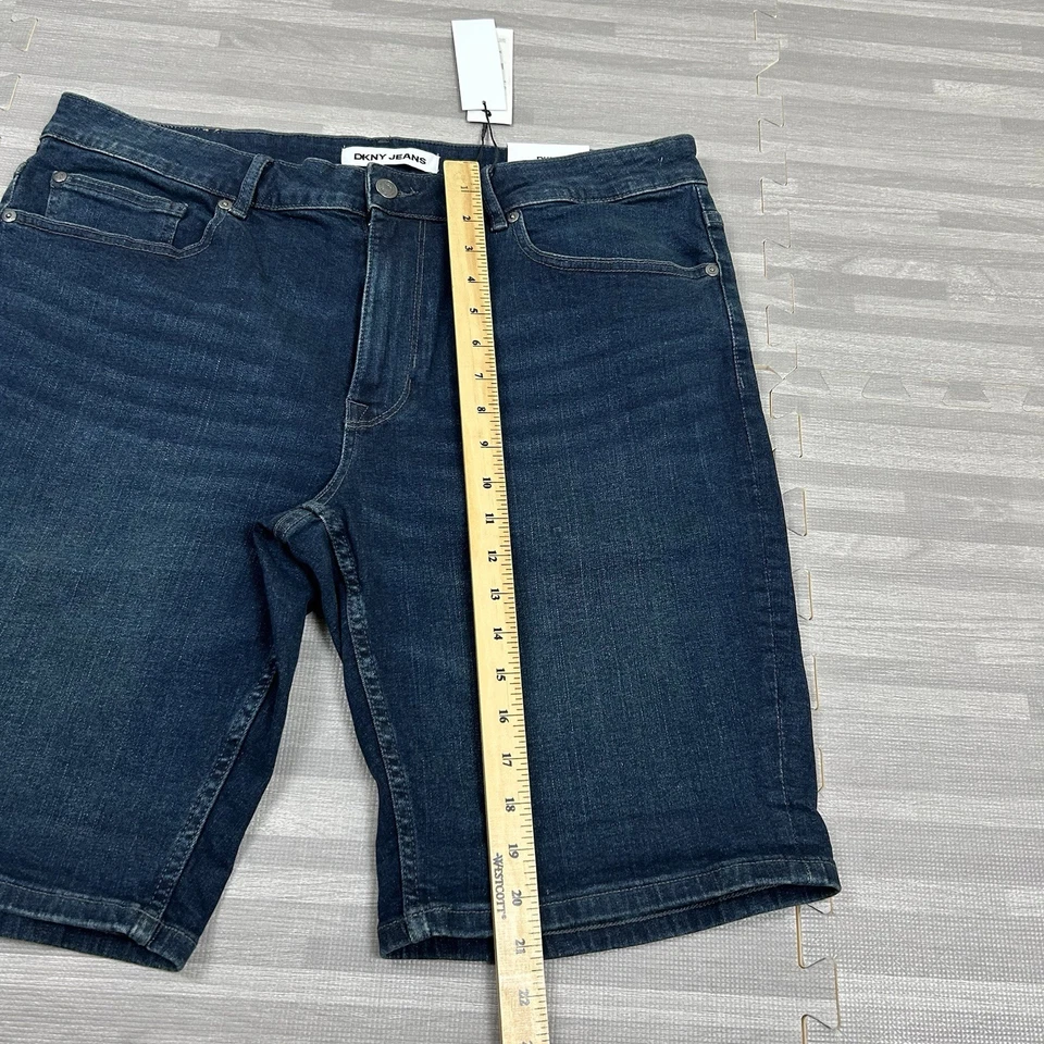 DKNY Bedford Slim-Fit Jean Shorts Mens Size 36 x 10 Blue Mountain Denim $69 - Image 4 of 4