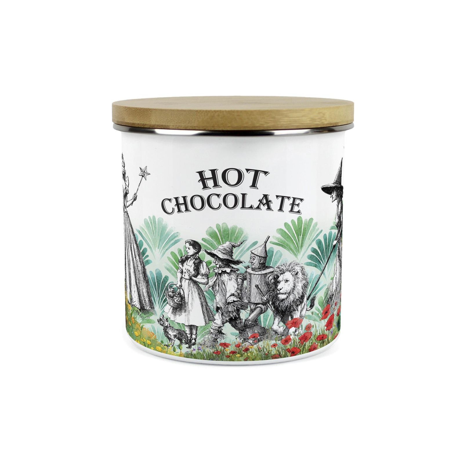 Wizard of Oz Hot Chocolate Canister - 1.2L Enamel Kitchen Container Home Gift