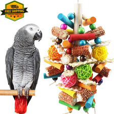 Large Bird Toys Parrot Chew Toys for African Grey Parrots Macaws Cockatoos