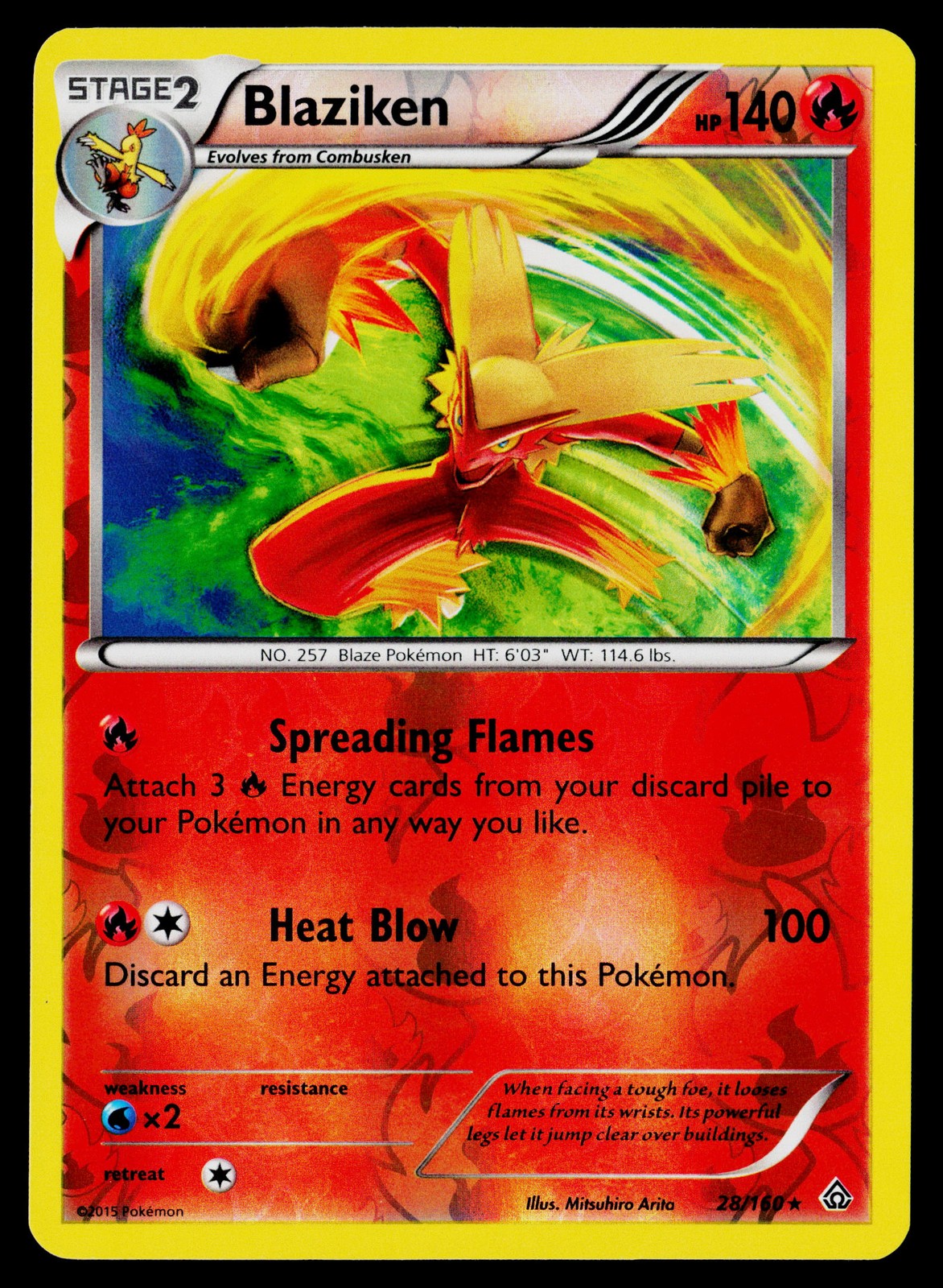 Blaziken #28/160 XY - Primal Clash Reverse Holo Near Mint or Better