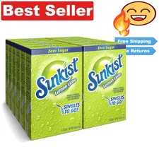 Sunkist Soda Singles To Go - Lemon Lime Flavor Drink Mix, 72 Sugar-Free Servings