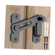 2PCS Barn Door Lock Flip Sliding Barn Door Latches, Gate Latch for 180 Degree