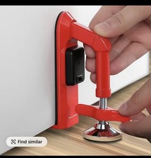Red Anti-Theft Doorstop Alarm, 80dB, Battery Powered, Vibration Sensor