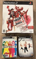 Lot Of 3 Sony PlayStation 2 Big Box Disney Sing It High School Musical Kinetic