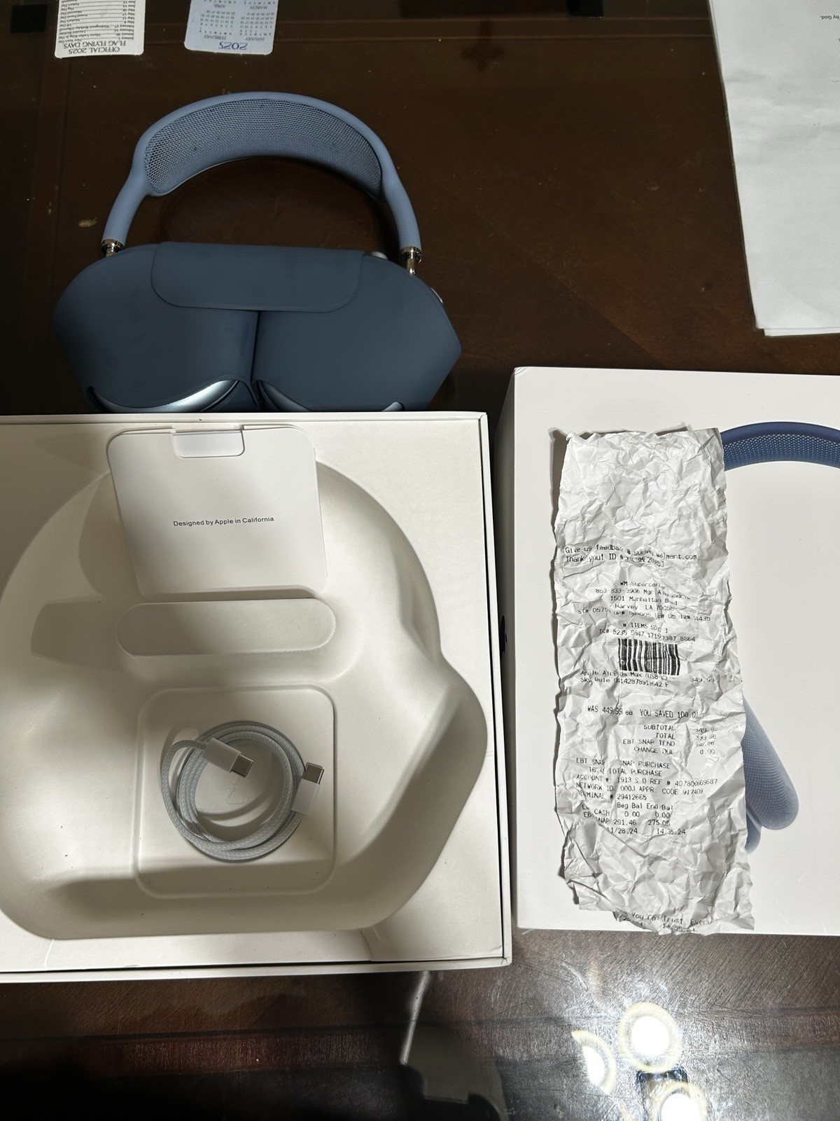 AirPods Max USB-C Sky Blue w/ Smart Case - Excellent Condition