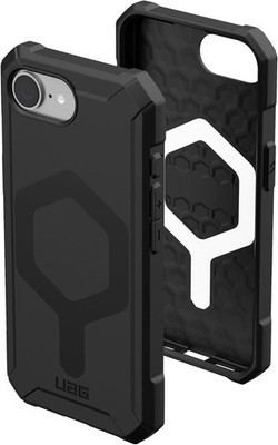 UAG iPhone 16E Hülle Essential Armor mit MagSafe Robust Stoßfest Blickdicht Schwarz