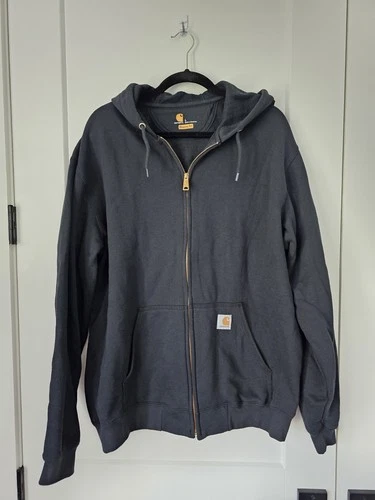 Carhartt Men's Large K122 Heavyweight Full Zip Hooded Sweatshirt Knit Black - Bild 15 von 15