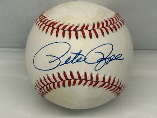 Pete Rose Signed MLB NL Baseball (William D White) w/cube