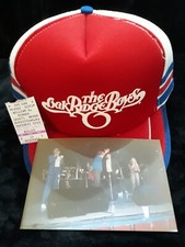 OAK RIDGE BOYS HAT/CAP. TICKET STUB AND PHOTO. LATE 1980'S.