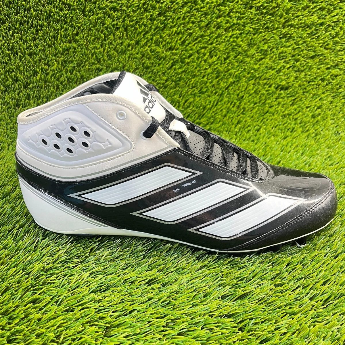 Adidas Nasty Fly 2.0 Mid Men\'s 13.5 Black White Football Cleats Athletic Sneaker adidas Men main image 2