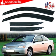 For Honda Civic 2001-05 Window Visors Sun Rain Guards Deflector Vent Windshield