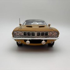 YCID 1/18 1971 Playmouth Cuda 340 Yellow Muscle Car Alloy Car Model