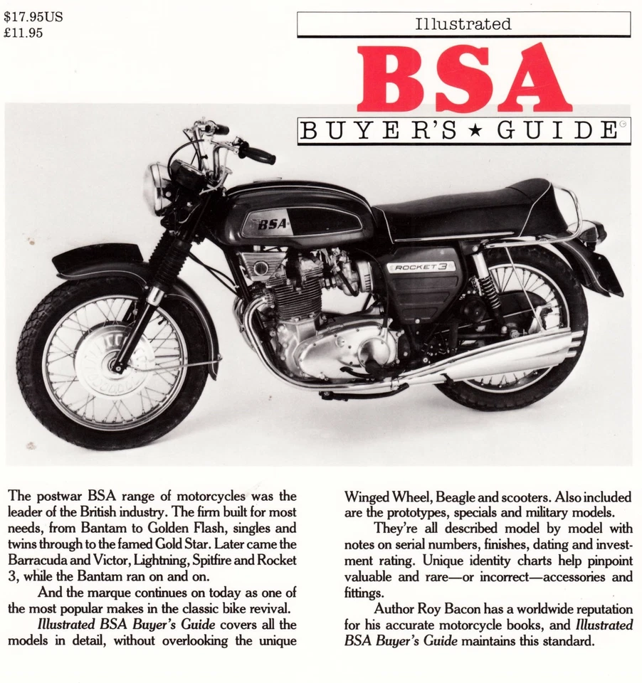 Руководство покупателя BSA, OIF, Roy Bacon, б/у, бесплатная доставка по США - Изображение 2 из 4