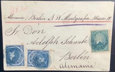 1886, RARE cover SAN SALVADOR to Berlin, expertised Pascal Scheller (Panama, sta