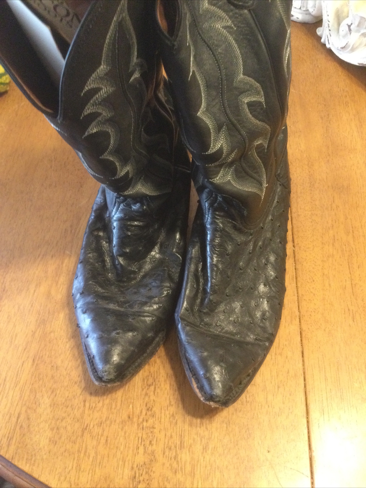 Bottes Cowboy Western Nocona USA – Cuir Noir, Homme, Taille US 10 (EU 43), Vintage