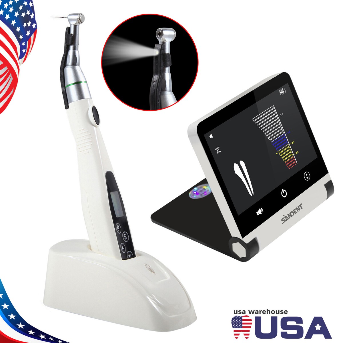 Wireless Dental LED Endo Motor 16:1 Contra Angle /Apex