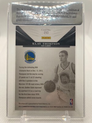 Klay Thompson 2012-13 Momentum Monumental Marks RC Auto #22/25 