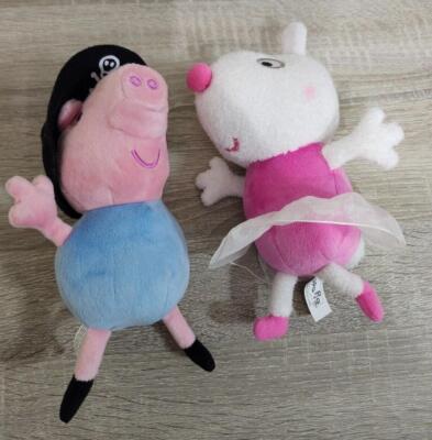 Peppa Pig George the Pirate 6 Inch Plush Electronic Sound Noise + Suzy Sheep