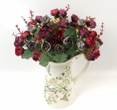 Artificial Rose Flower Bouquet Fake Plant Bunch Wedding Party Home Decor Xmas US
