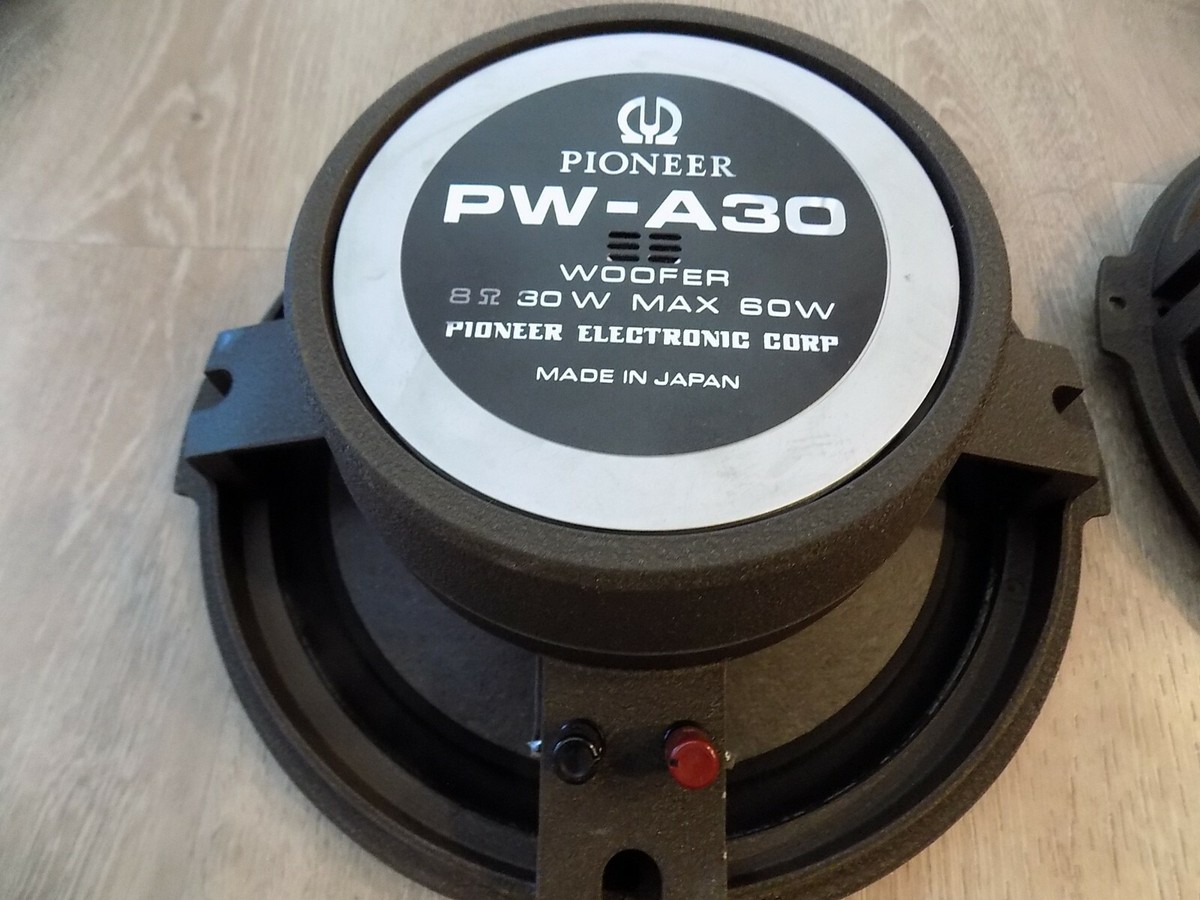 Vintage PAIR Pioneer PW-A30 woofers / speakers cast frames