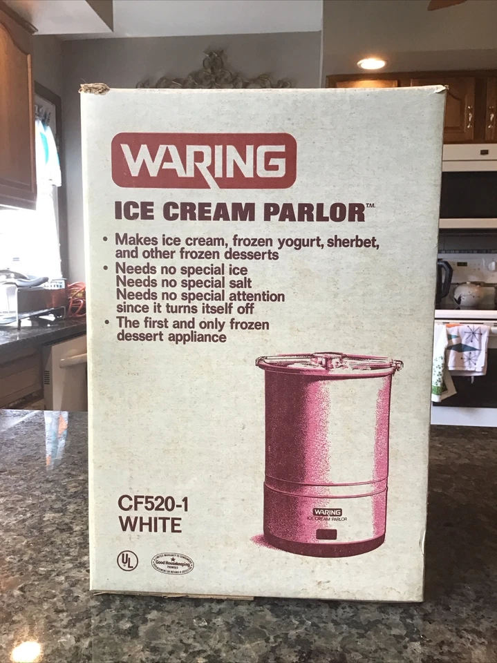 Máquina de Heladería Waring CF520-1 Blanca De Colección Probada COMO NUEVA EN CAJA JAPÓN Foto 3 de 4