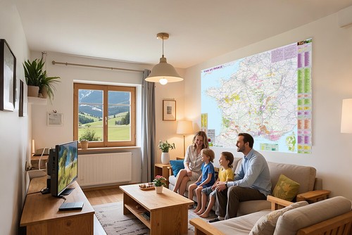 225x150cm France Map French Version Detailed Large Poster For Travel Education - Picture 6 of 9