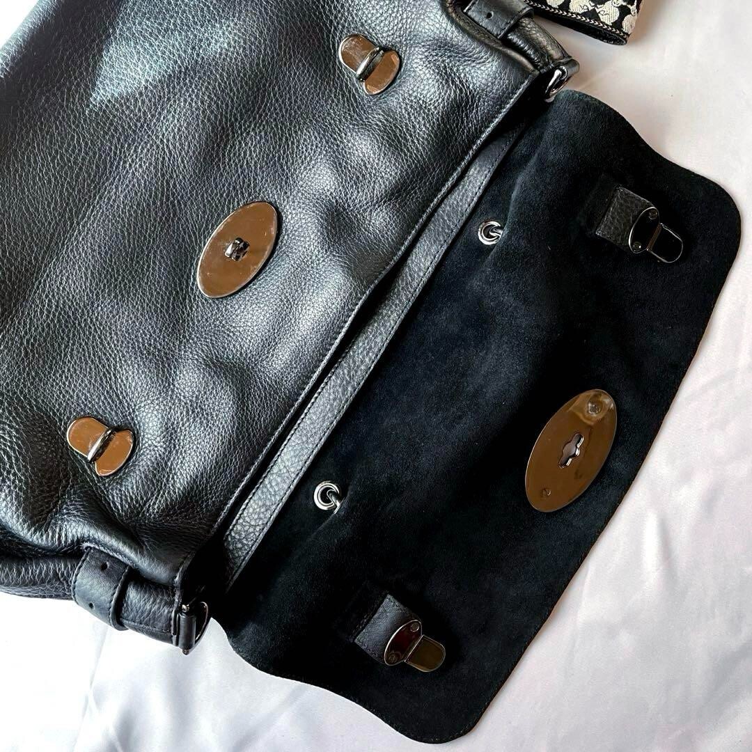Mulberry Piccadilly 2way Leather Shoulder Bag Handbag Black Mulberry Piccadilly 2way Leather Shoulder Bag Handbag Black