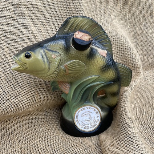 Vintage Jim Beam Fresh Water Fishing Hall of Fame Yellow Perch Fish