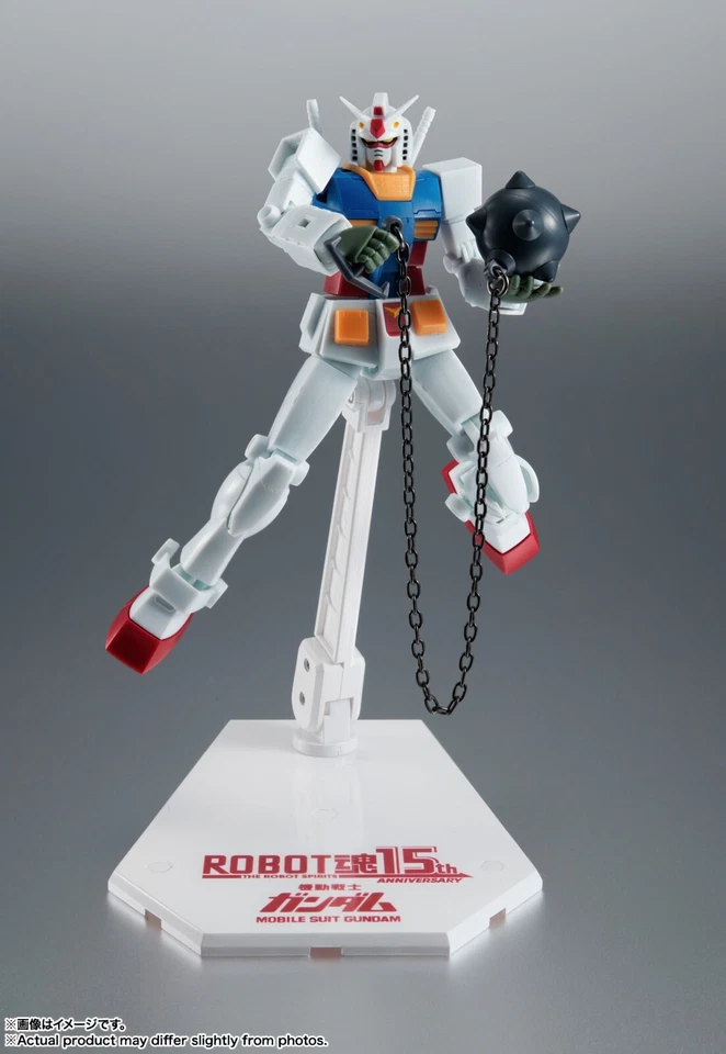 RX-78-2 Gundam 5in Anime Action Figure Robot Spirits Ver. A.N.I.M.E. 15th Bandai - Immagine 3 di 4
