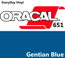 Adhesive Vinyl - Oracal 651-shiny - Gentian Blue-12"x5'-Craft Hobby Sign Cutters