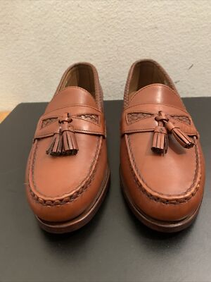 Allen Edmonds Maxfield Braided Leather Tassel Loafers Brown 47716 Men’s 10.5 C Allen Edmonds Maxfield Brown Braided Tassel Loafers Shoes  main image 3