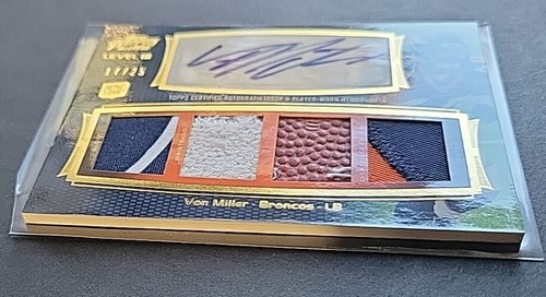 Von Miller 2011 Topps Prime Level III Quad Patch RC Auto #17/25 Rare RPA Rookie - Picture 7 of 14
