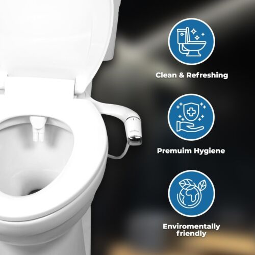 Self-Cleaning Left-Handed Bidet Attachment with Eco-Friendly Design for Toilets - Picture 5 of 9