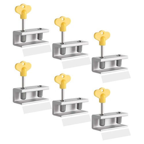 6pcs Window Safety Locks Adjustable Sliding Door Window Security Locks with Key