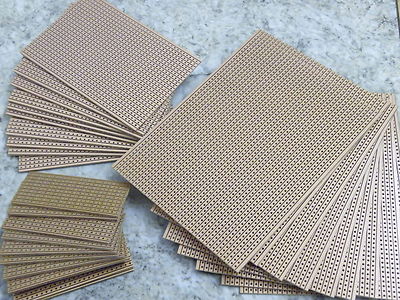 Sim2 Veroboard Stripboard PCB Kupfer 0,1'' Matrix 1mm Loch 5 Größen Bitte wählen