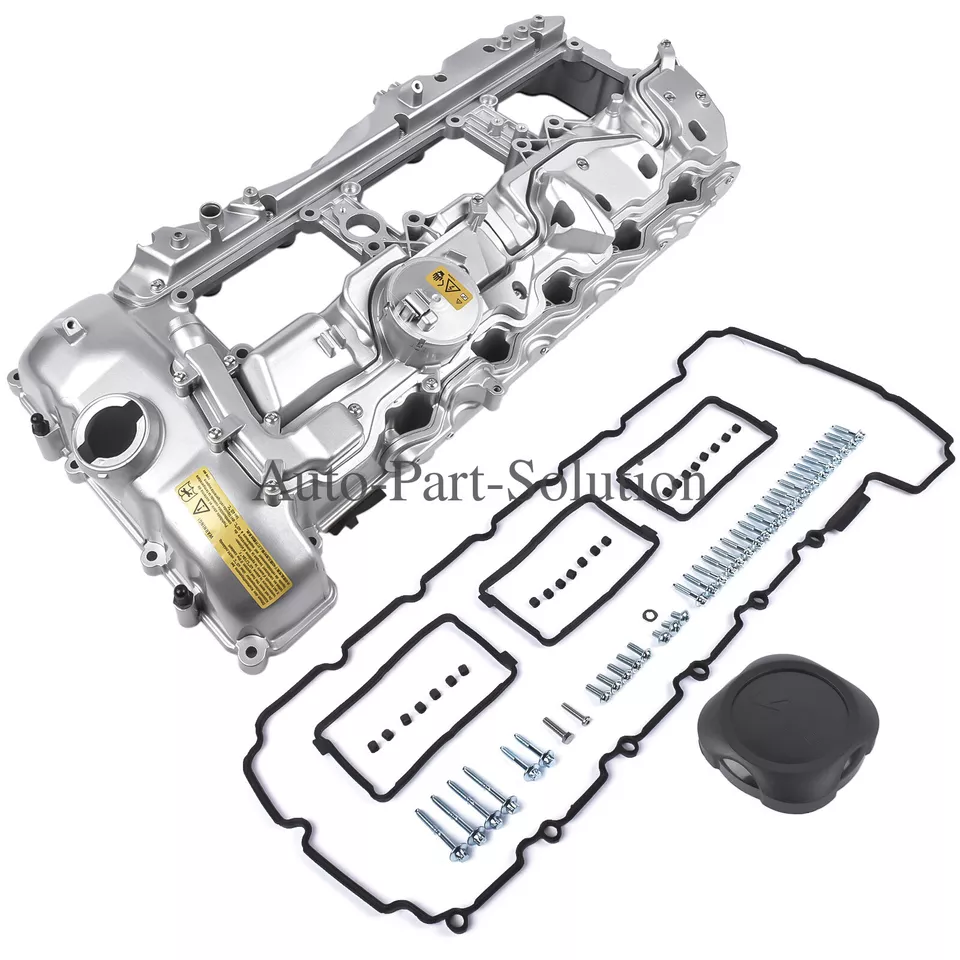 Cubierta de válvula basculante de aluminio con junta para BMW 335i GT xDrive, 435i 11127570292 Foto 4 de 4