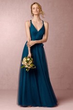 $250 Anthropologie BHLDN ZARIA Dress in Sapphire by Hitherto Size 0