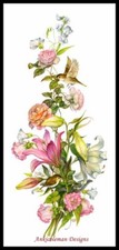 Flowers 4 - Counted Cross Stitch Patterns - Color  BW Symbols Charts