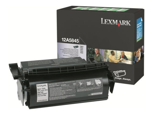 Toner Lexmark 12A5845 12A7320 Original Neu Schwarz 25 000 Seiten Optra T610 T612 - Afbeelding 1 van 1