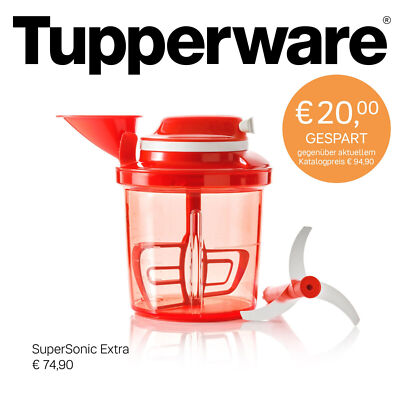 Tupperware SuperSonic  Extra Chef D252 mit Quirl, Messer, Einfüllhilfe NEU OVP