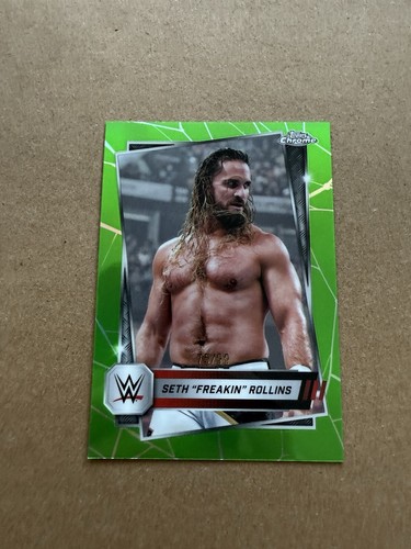 2025 Topps Chrome WWE SETH "FREAKIN" ROLLINS #5 Green Refractor /99